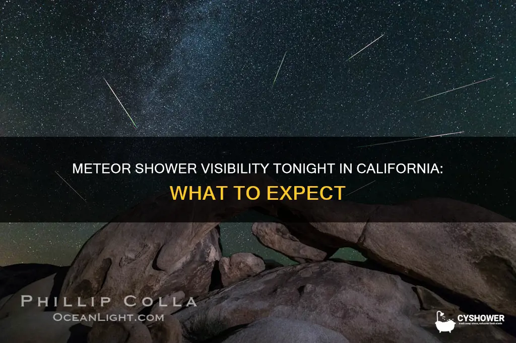 can we see meteor shower tonight from ca