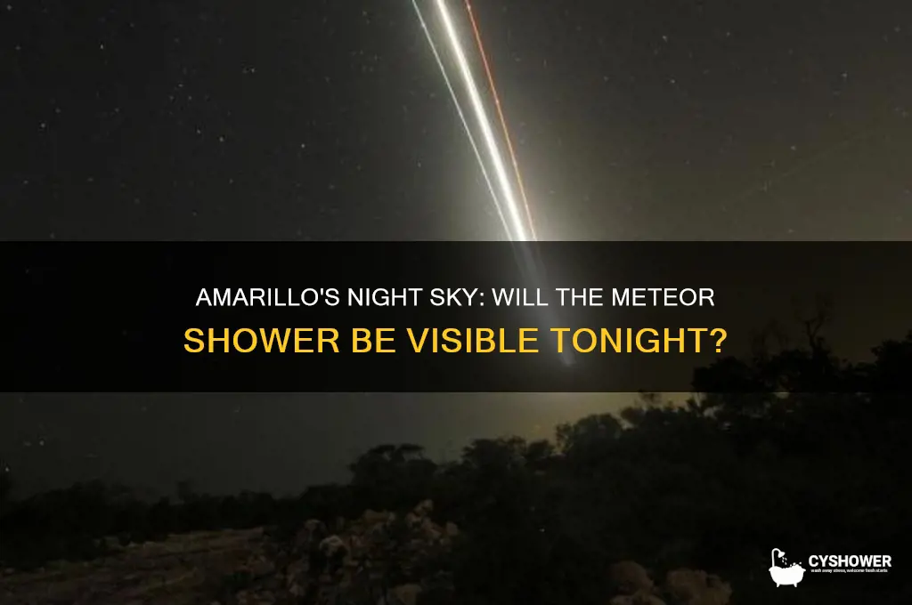 can we see the meteor shower in amarillo tonight