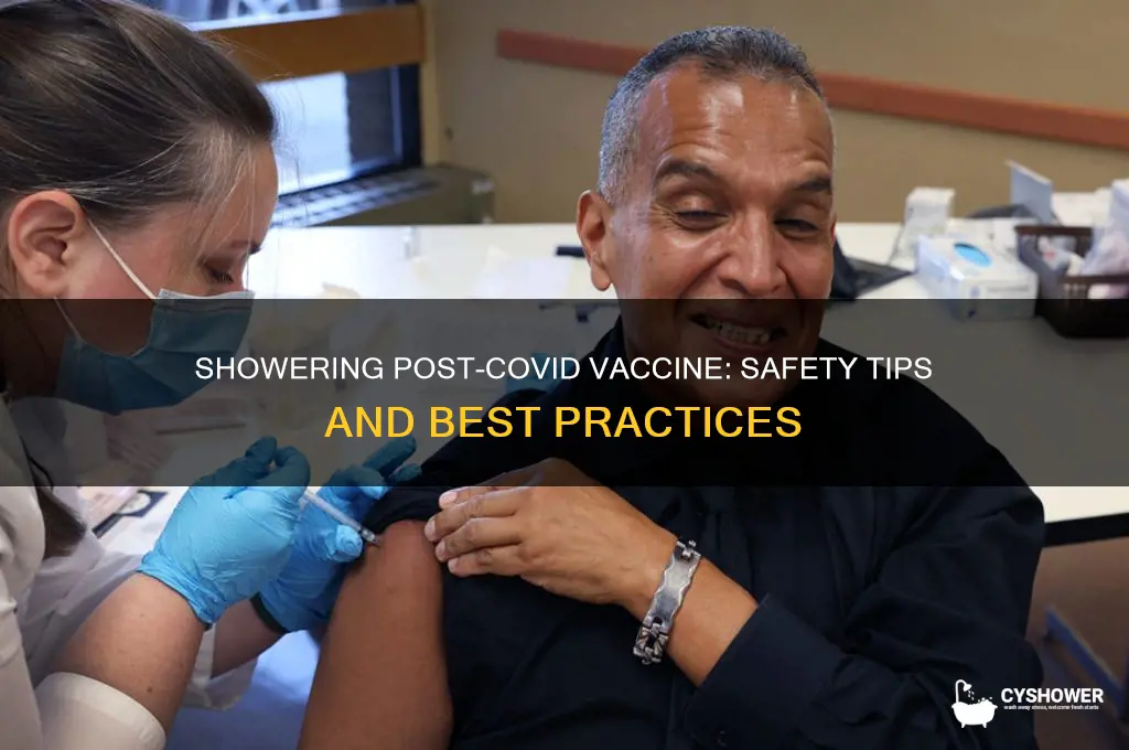 can we shower after covid vaccine