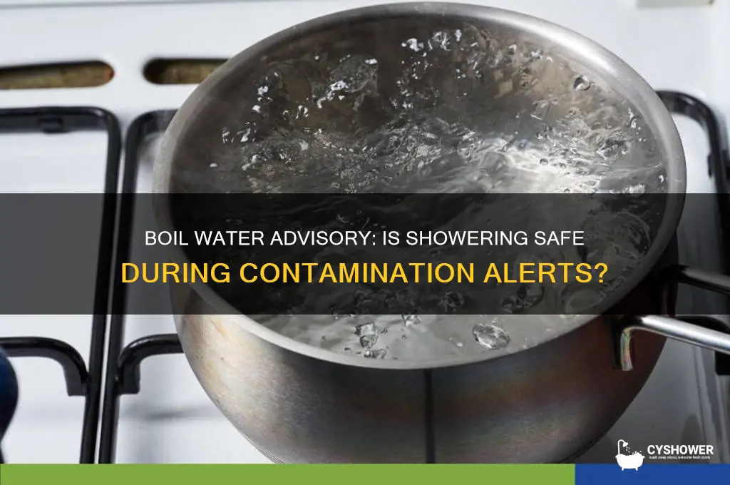 can we take shower if under a boil water advisory