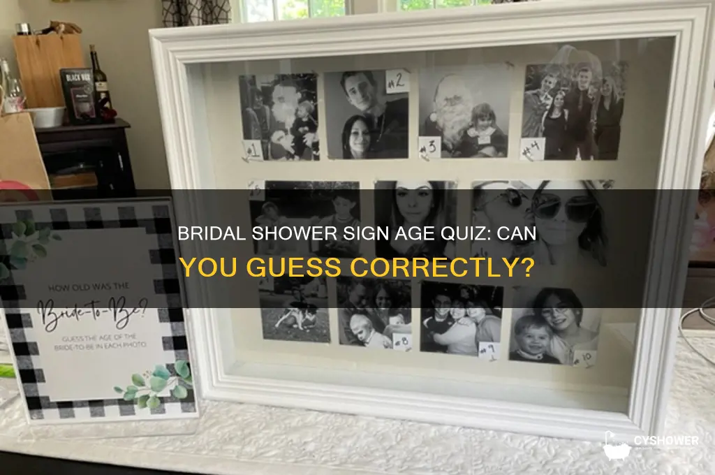 can yiou guess how old bridal shower sign