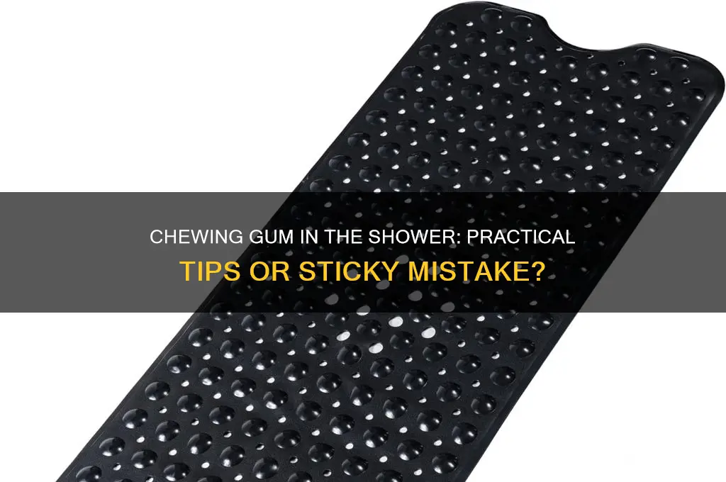 can yku chew gum in the shower