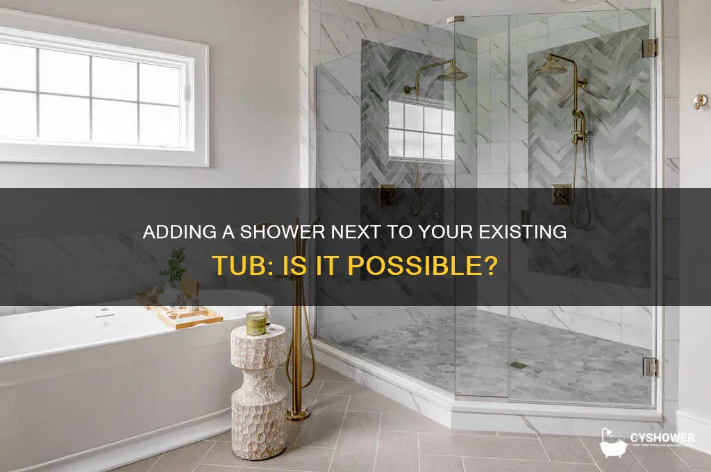can you add a shower next to an existing tub
