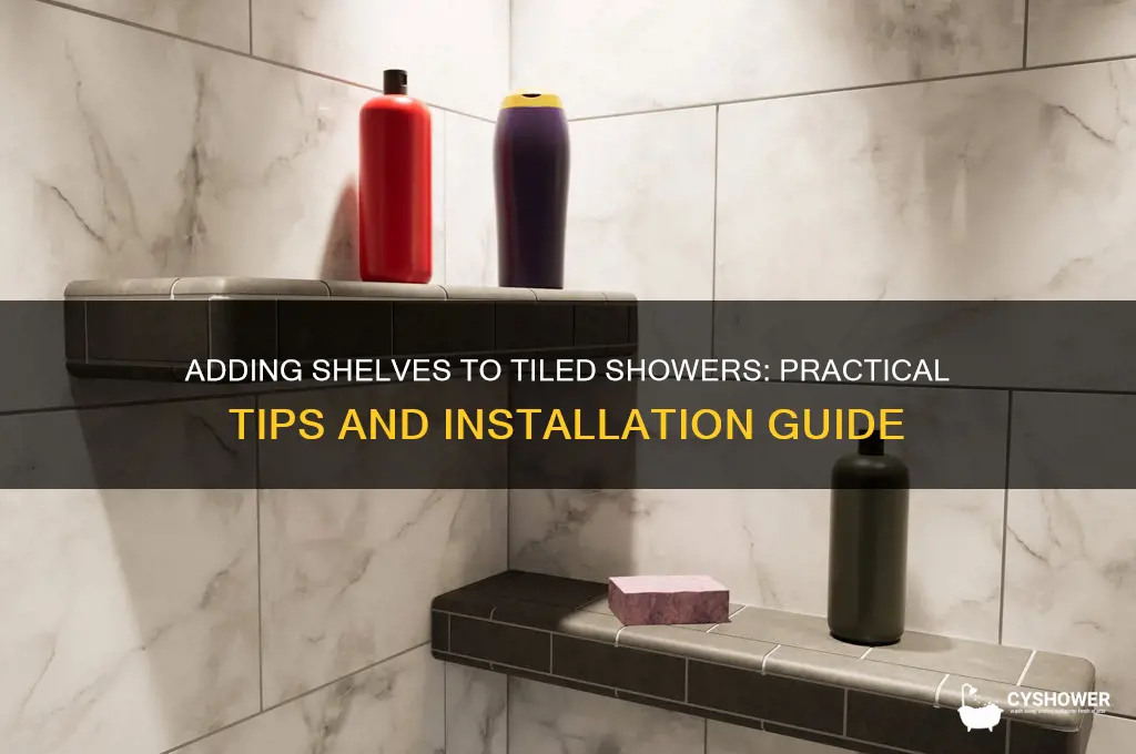 can you add shelves to a tiled shower