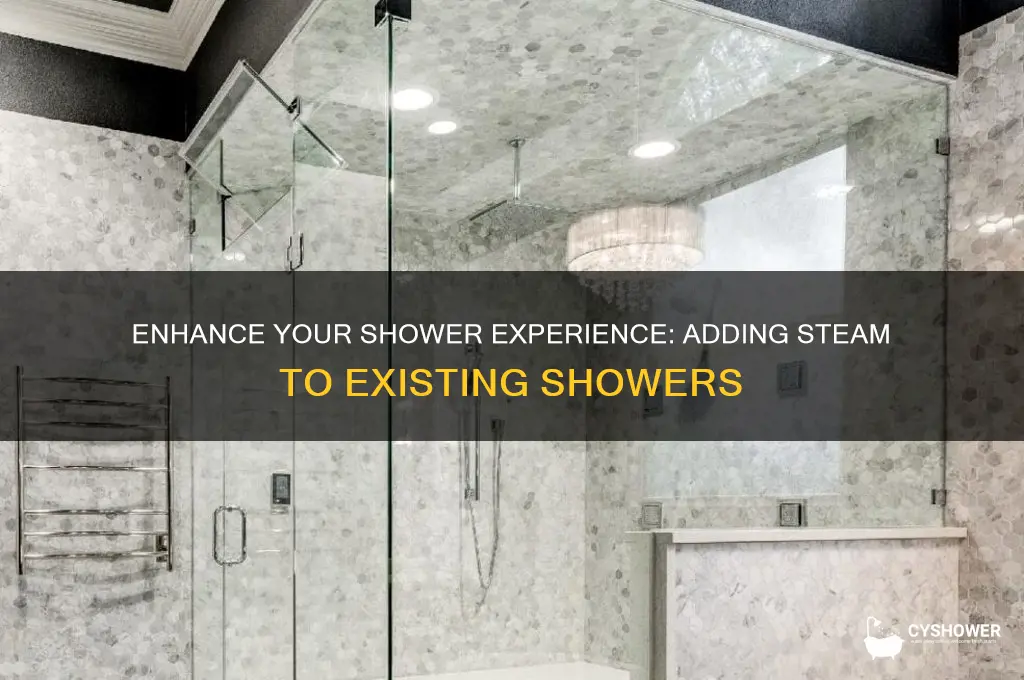 can you add steam to an existing shower