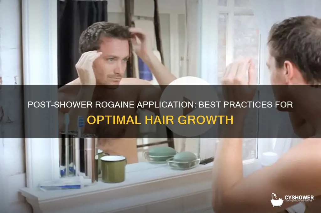 can you apply rogaine after shower