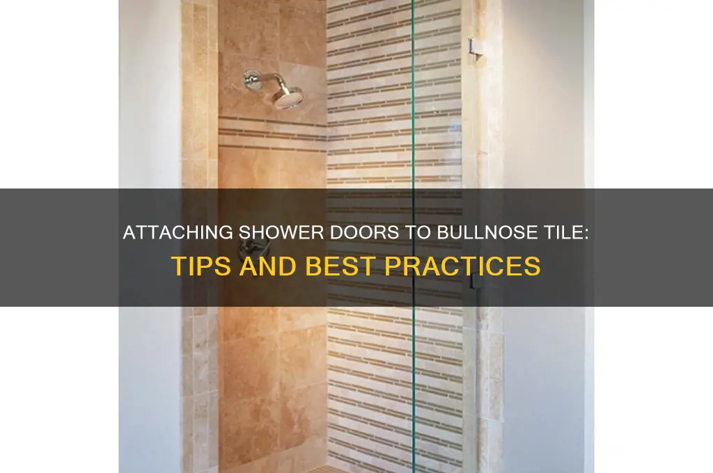 can you attach shower door to bull nose tile