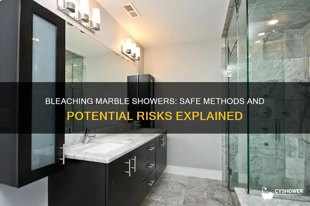 can you bleach marble shower