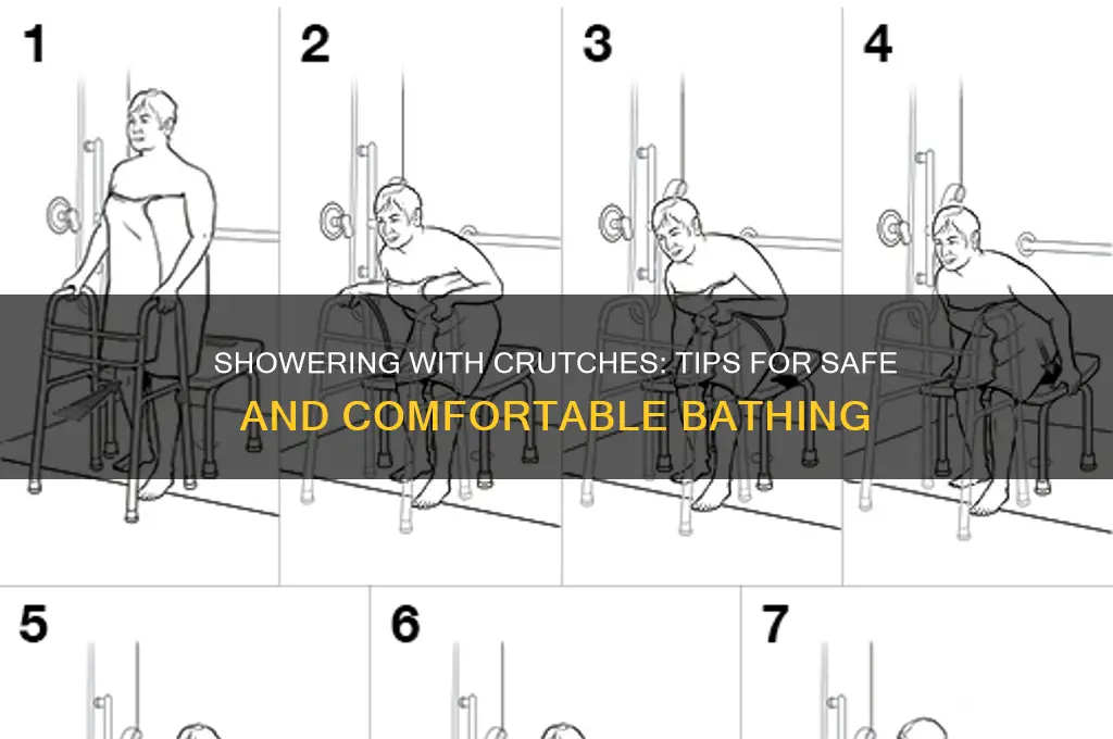can you bring crutches in the shower