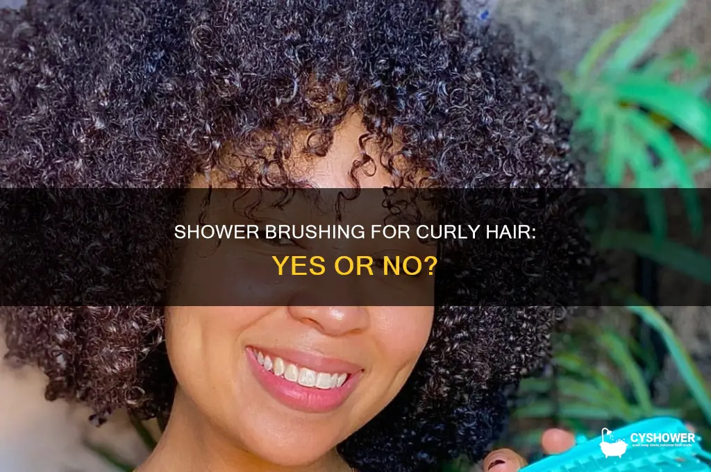 can you brush curly hair in the shower