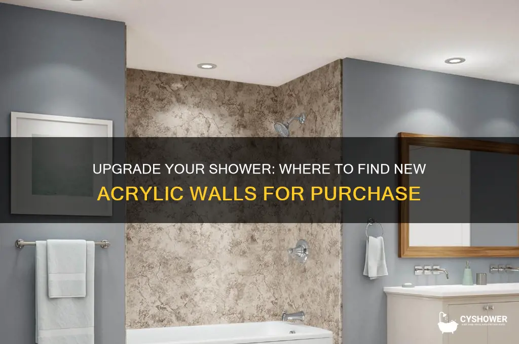 can you buy new acrylic walls for your shower