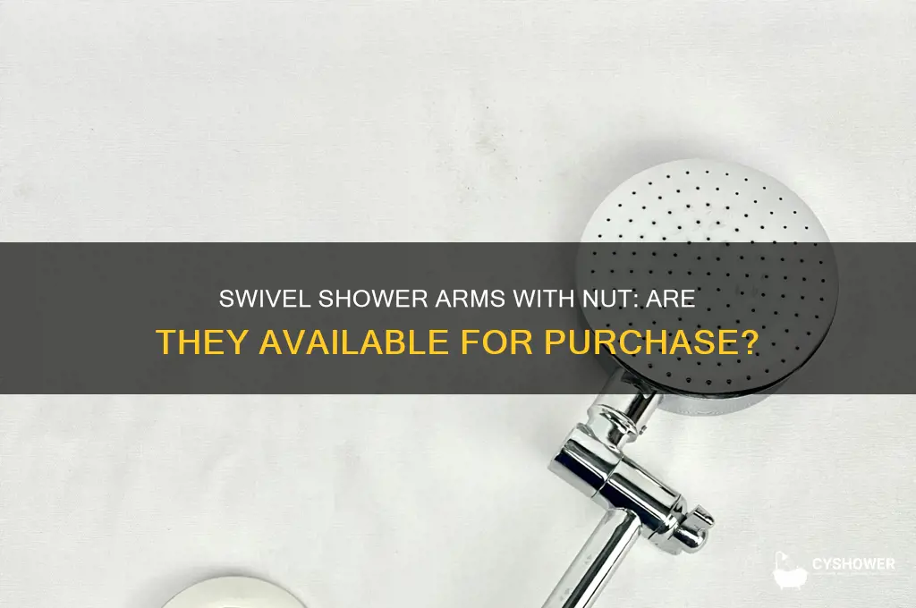 can you buy shower arms that swivel with a nut