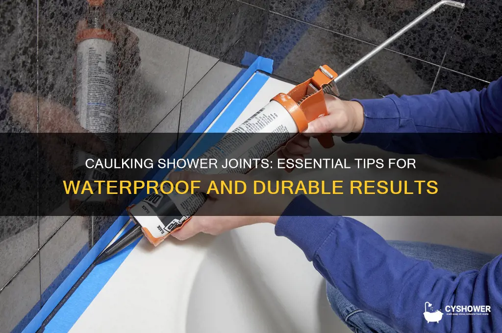 can you caulk joints in shower