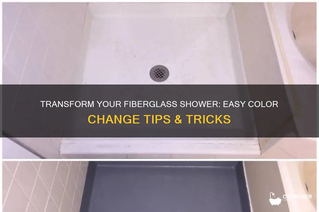 can you change color of fiberglass shower