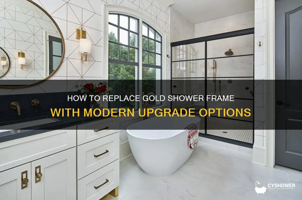 can you change out gold colored frame on shower