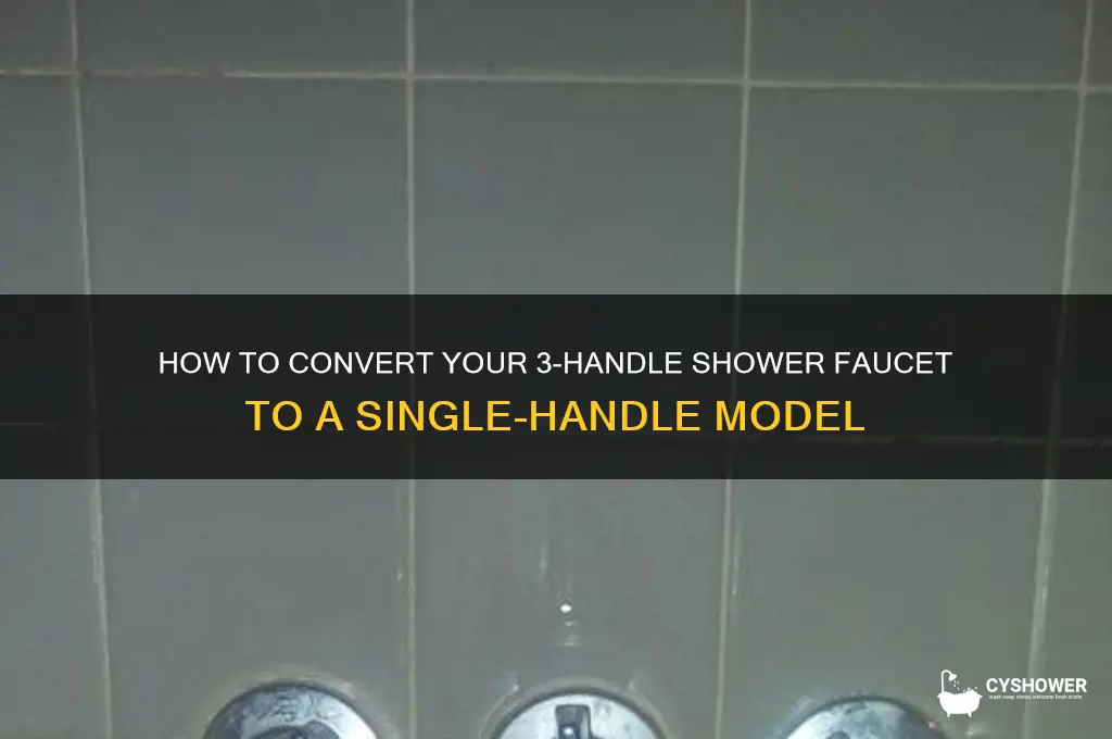 can you change shower faucet from 3 to 1