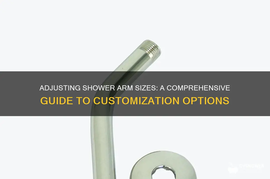 can you change sizes of a shower arm