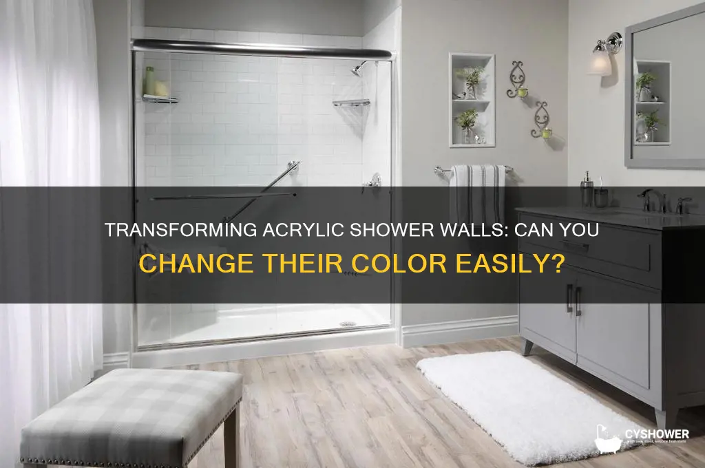 can you change the color of acrylic shower walls