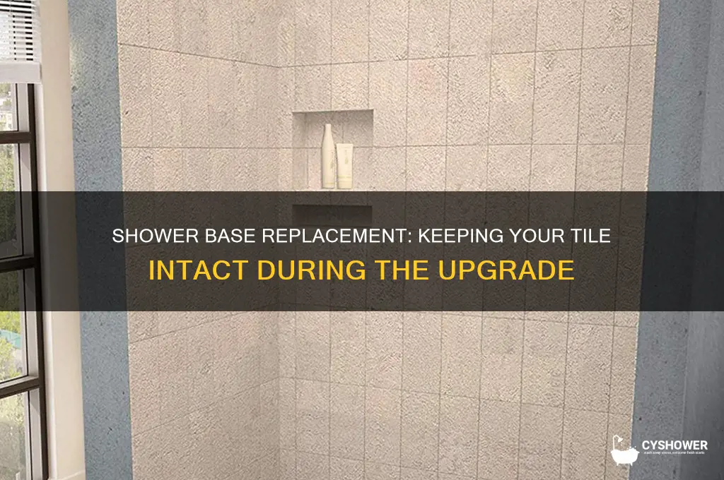 can you change the shower base and keep the tile