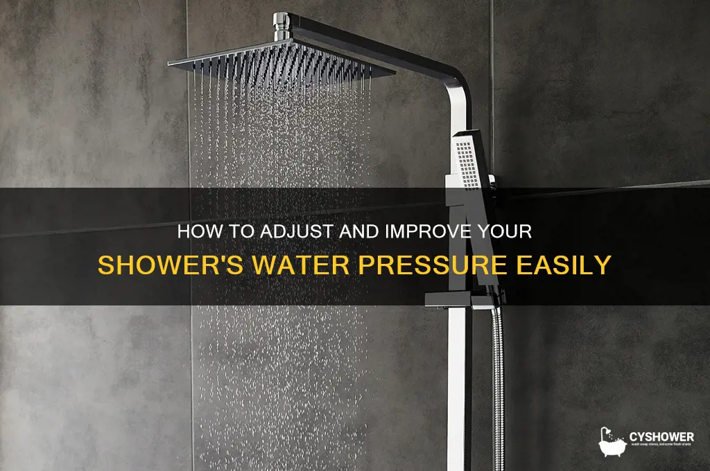 can you change water pressure shower