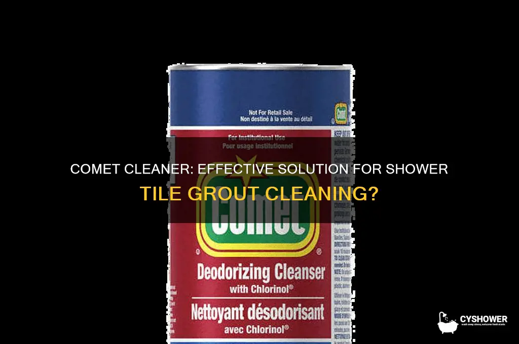 can you clean shower tile grout with comet