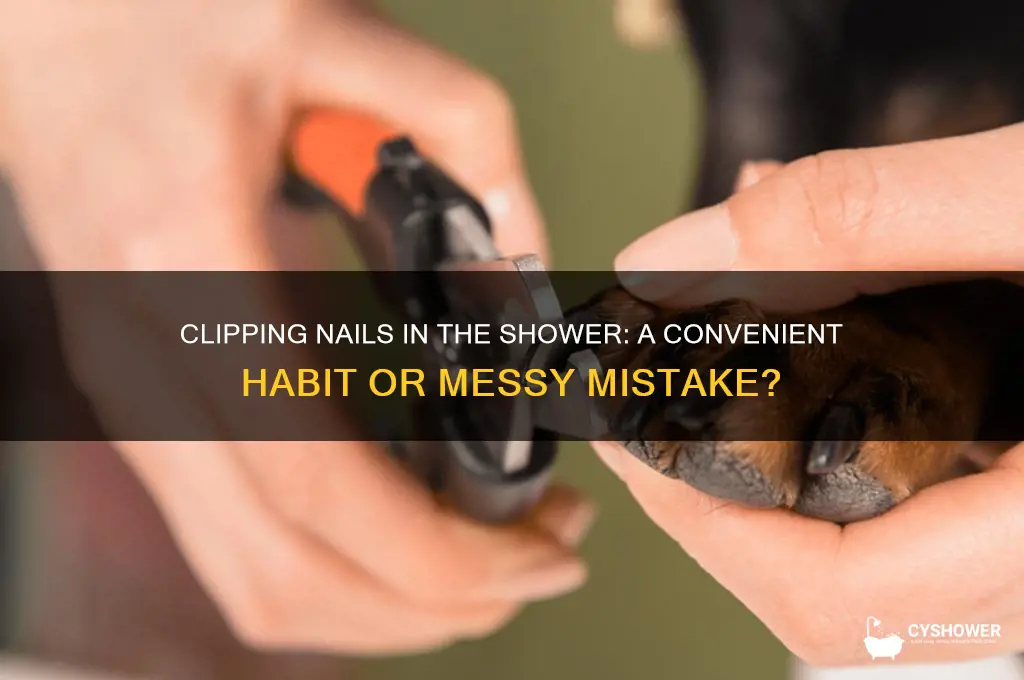 can you clip your nails in the shower