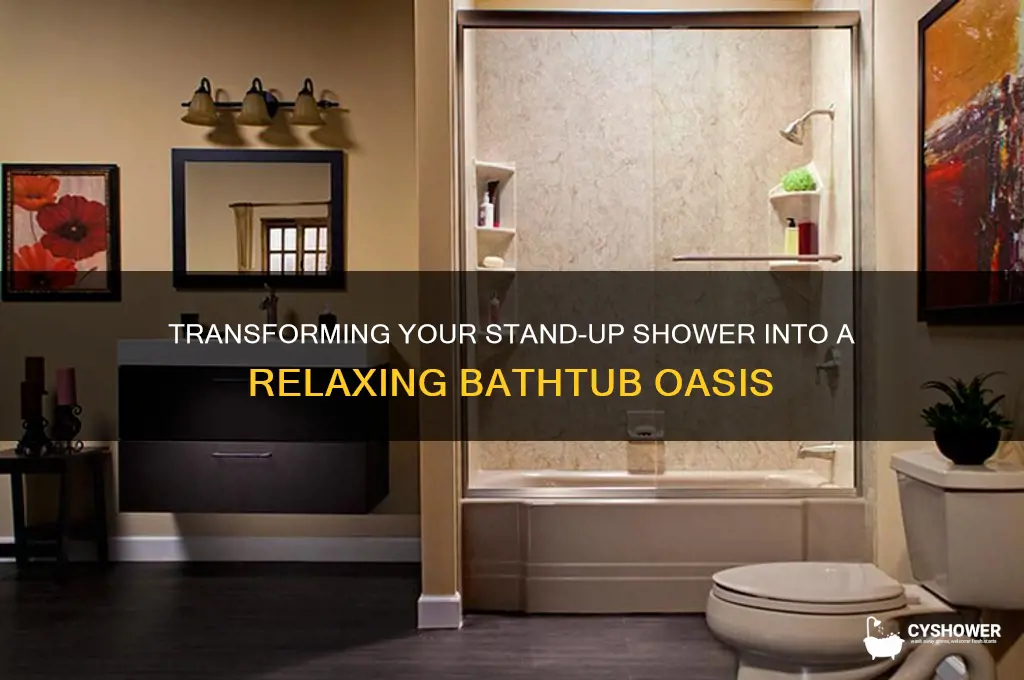 can you convert a stand up shower to a tub