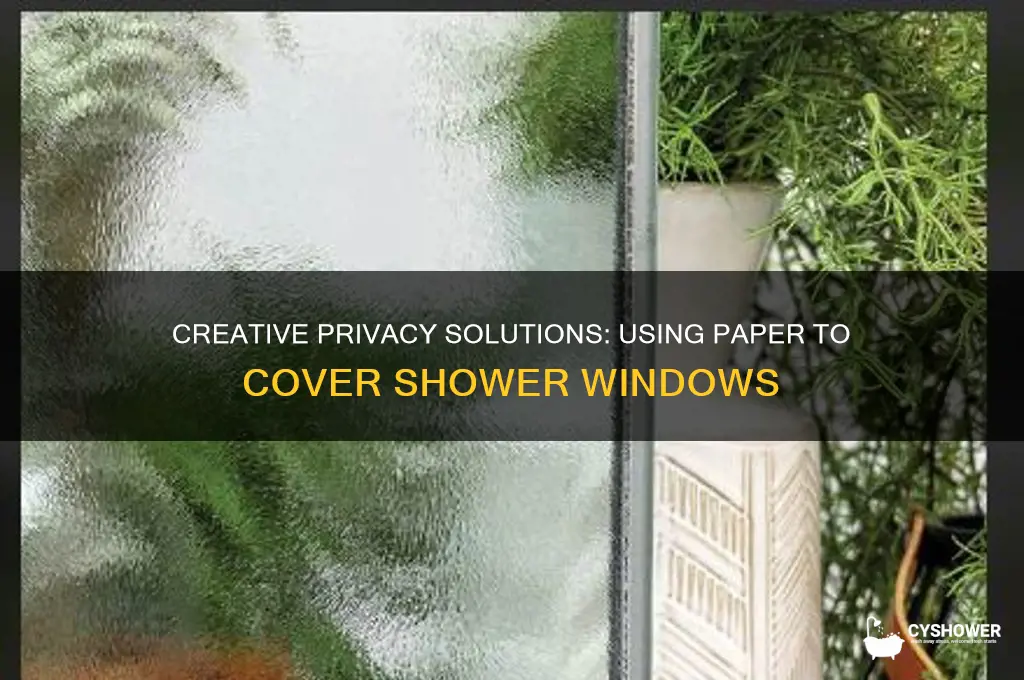 can you cover shower windows with paper