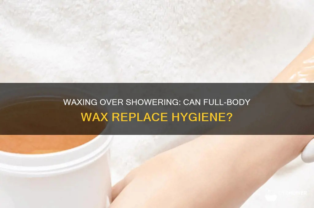 can you cover your body with wax and not shower