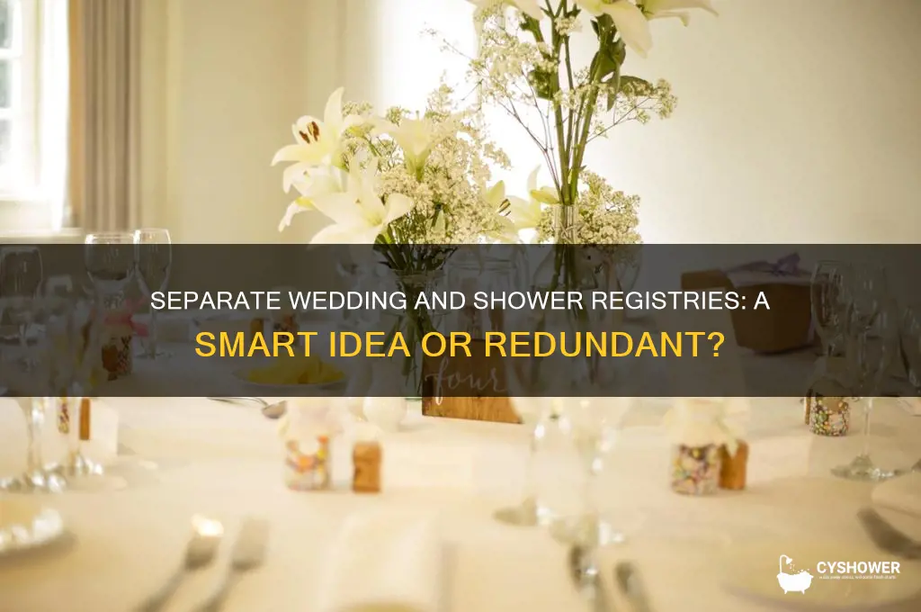 can you create a separate wedding and shower registry