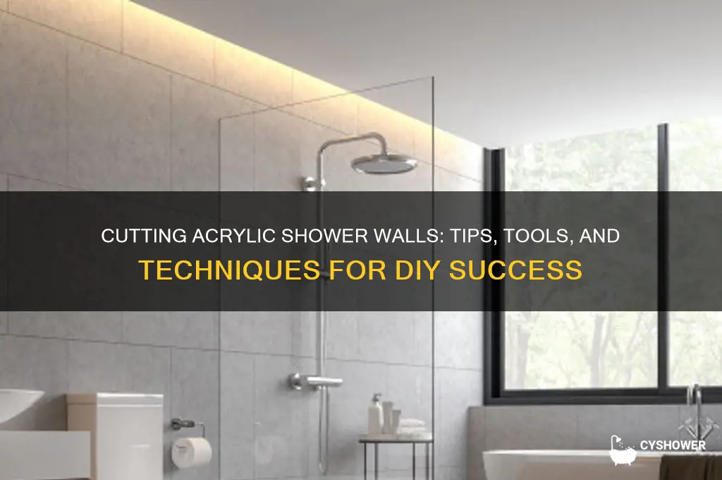 can you cut acrylic shower walls