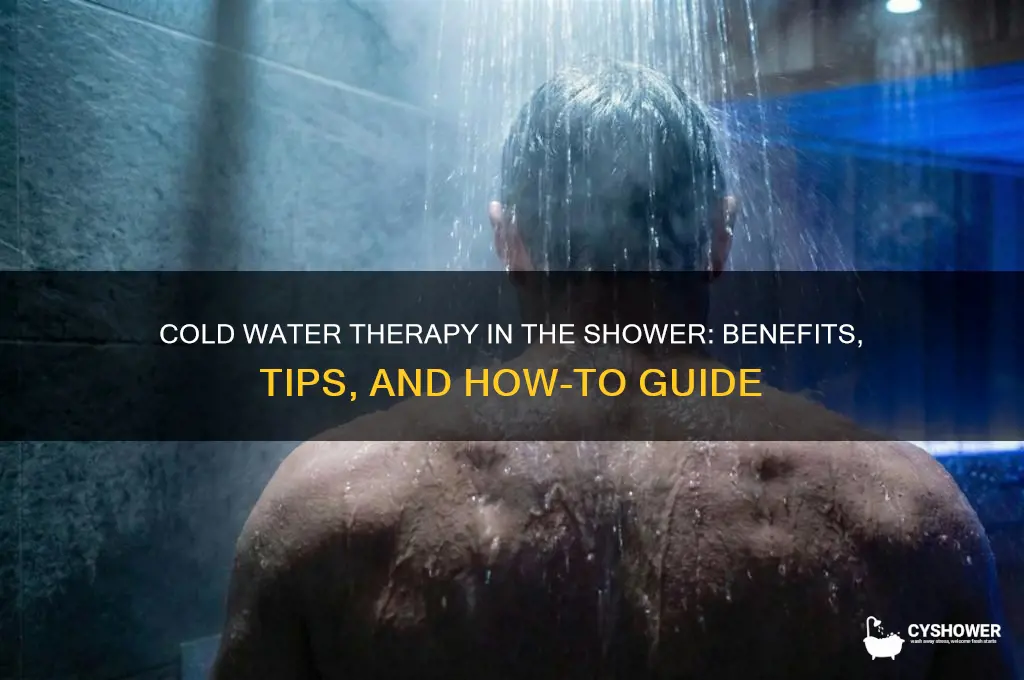 can you do cold water therapy in the shower