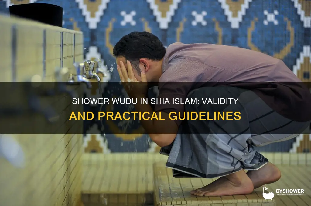 can you do wudu in the shower shia