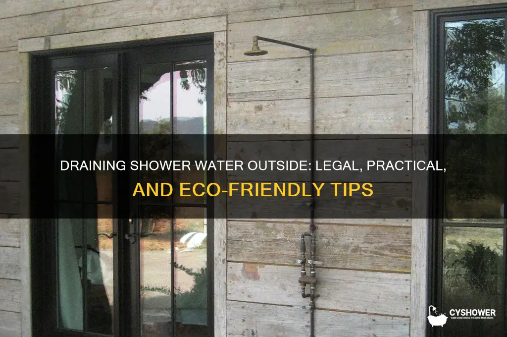 can you drain shower water outside