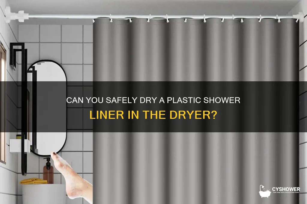 can you dry a plastic shower liner in the dryer