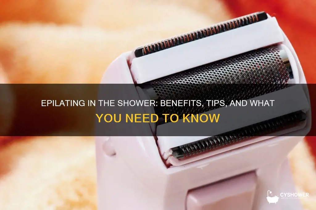 can you epilate in the shower