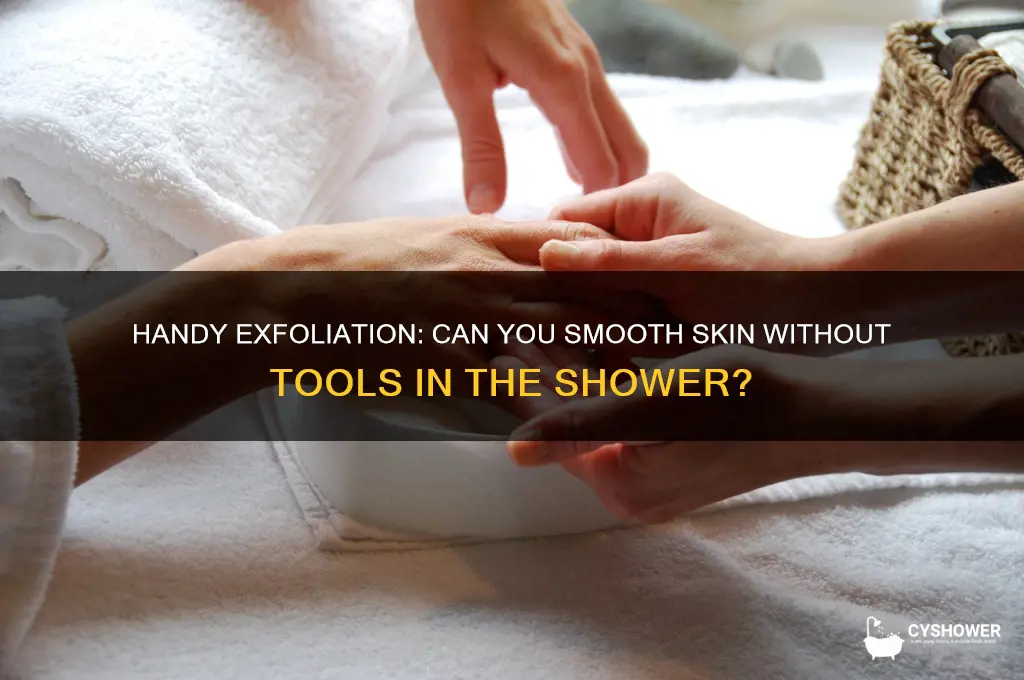 can you exfoliate with just your hands shower