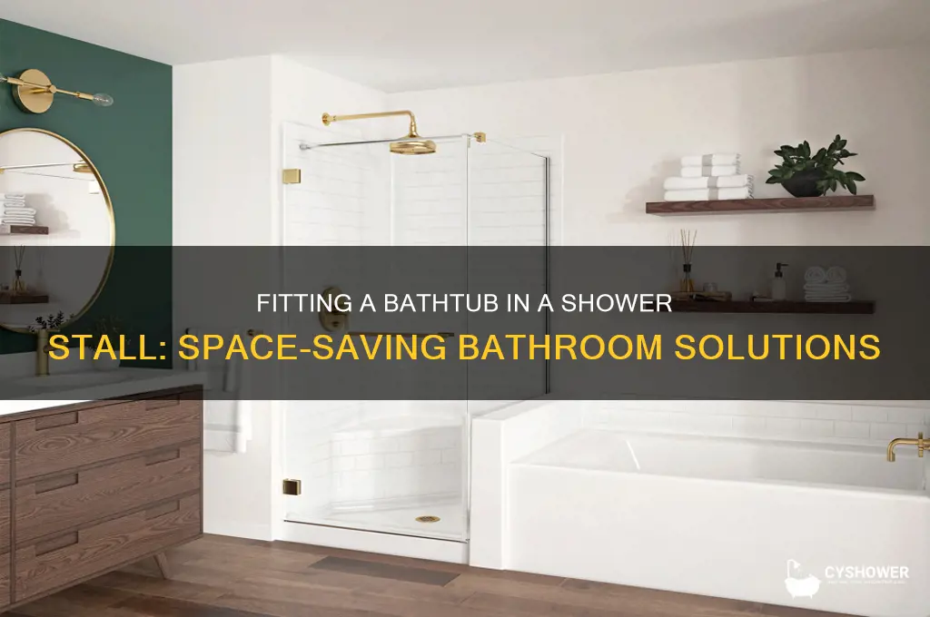 can you fit a bthtub in a shower stall
