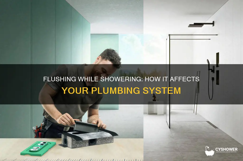 can you flush the toilet when the shower is on
