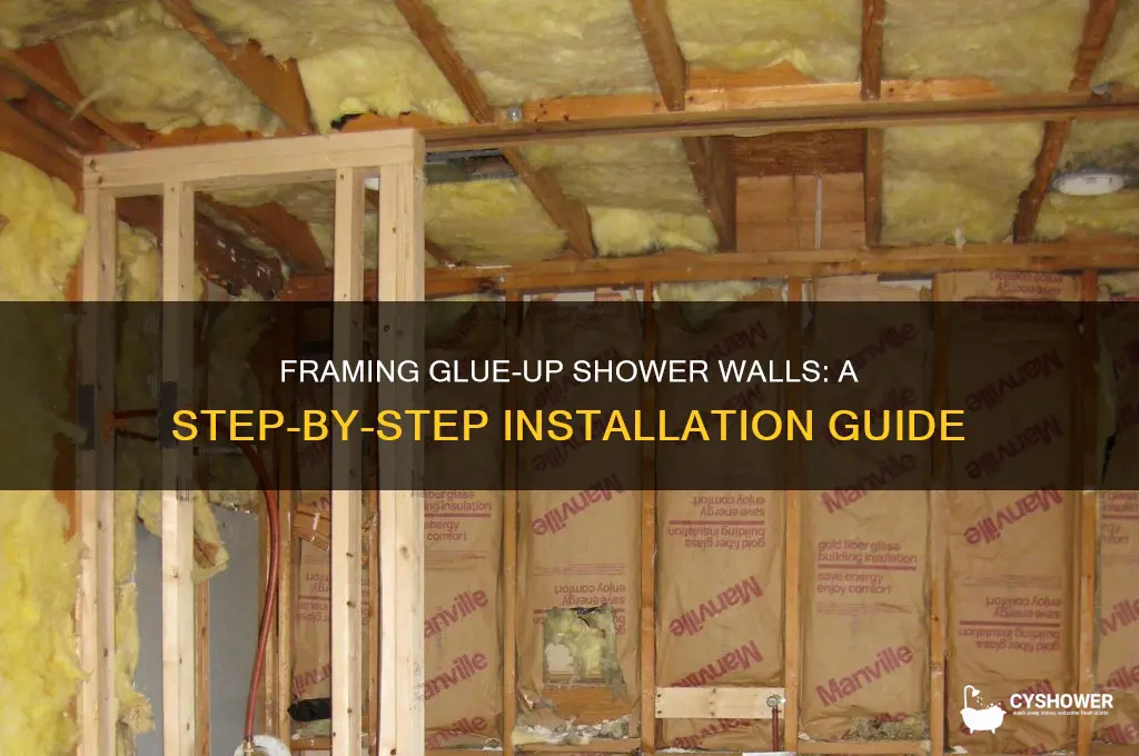can you frame glue up shower wall