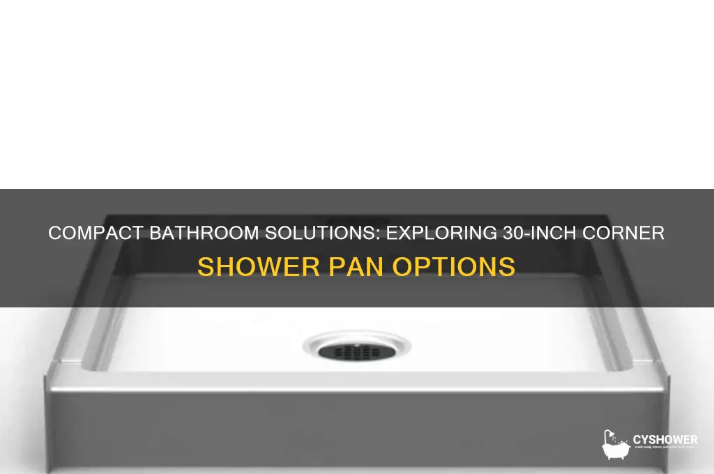 can you get a 30 inch corner shower pan