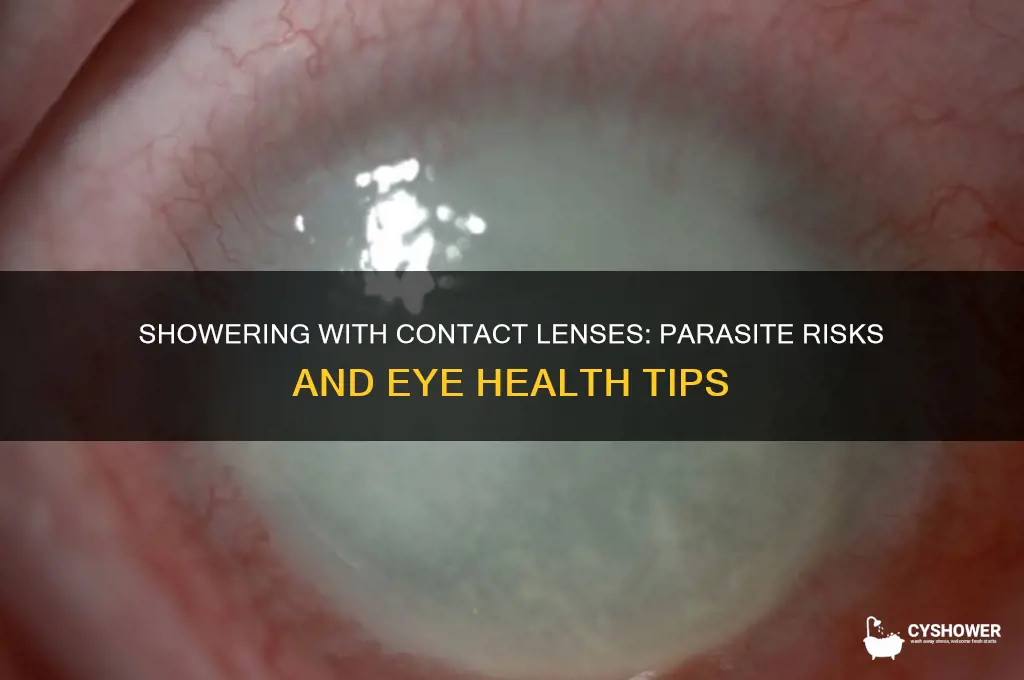 can you get a parasite from shower wearing contact lenses