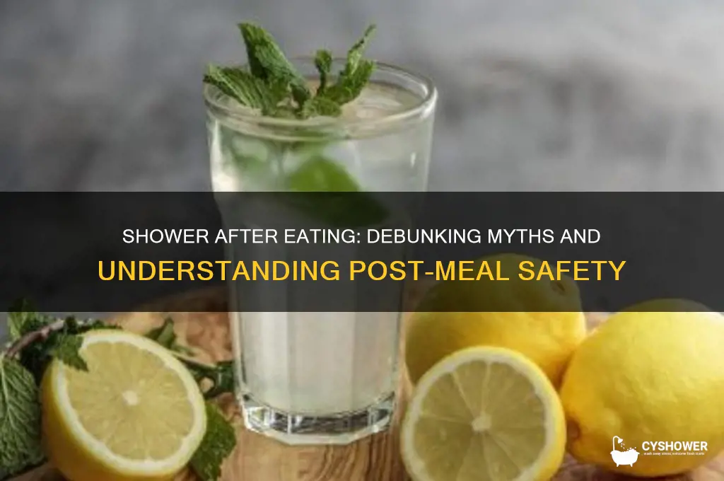 can you get a shower after eating