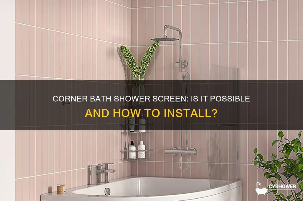 can you get a shower screen for a corner bath