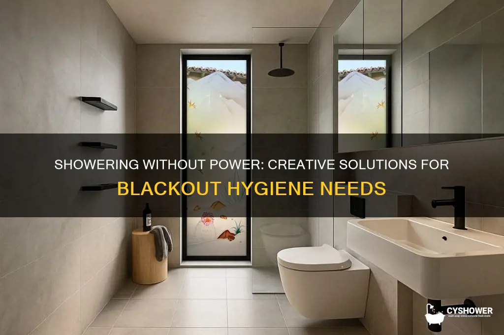 can you get a shower when the power is out