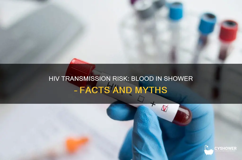 can you get hiv from blood in shower
