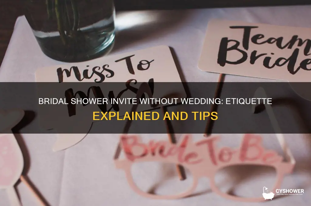 can you get invited to bridal shower and not wedding