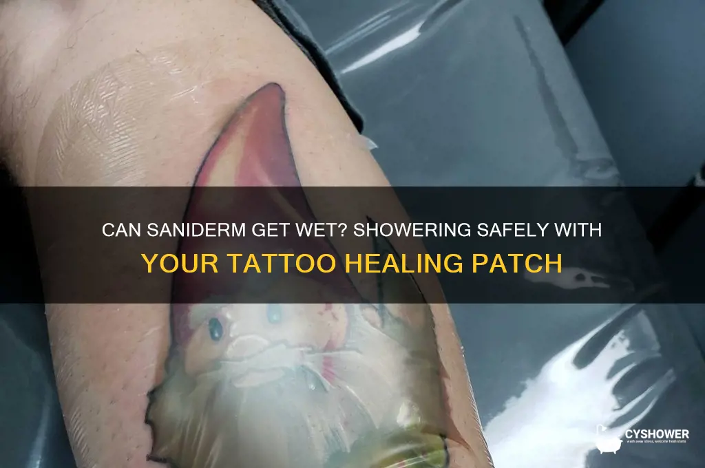 can you get saniderm wet in the shower