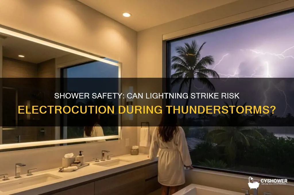 can you get shocked in the shower during a thunderstorm