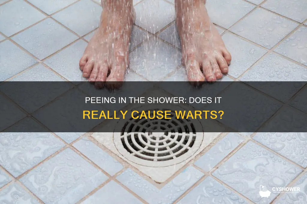 can you get warts from peeing in the shower